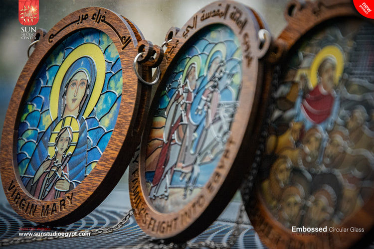 Embossed Glass Coptic Icons