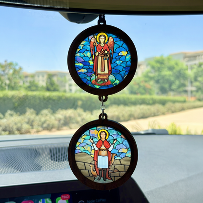Double Icon Car Pendant