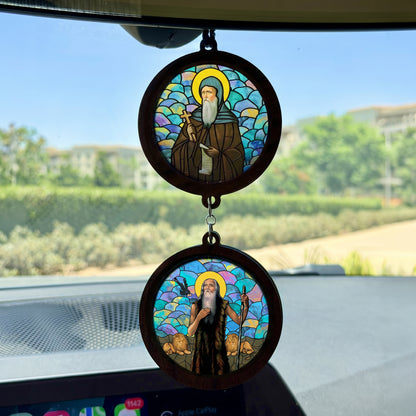 Double Icon Car Pendant