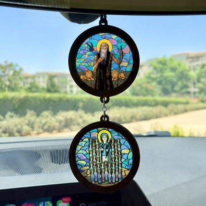 Double Icon Car Pendant