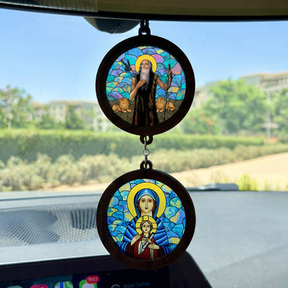 Double Icon Car Pendant