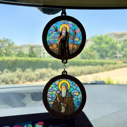 Double Icon Car Pendant