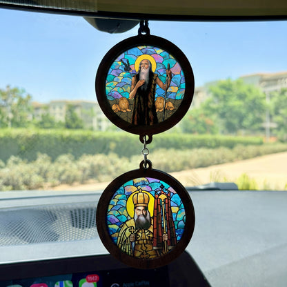 Double Icon Car Pendant