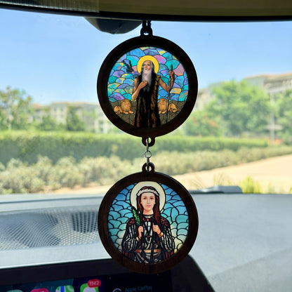 Double Icon Car Pendant