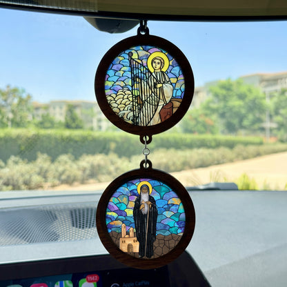 Double Icon Car Pendant