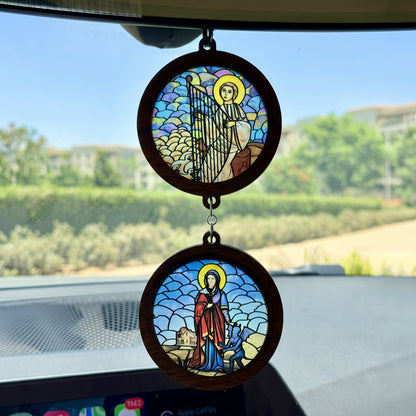 Double Icon Car Pendant