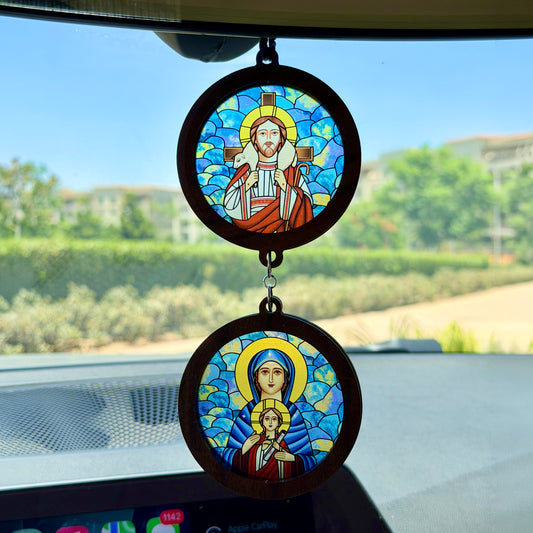 Choose 2 Icons Car Pendant