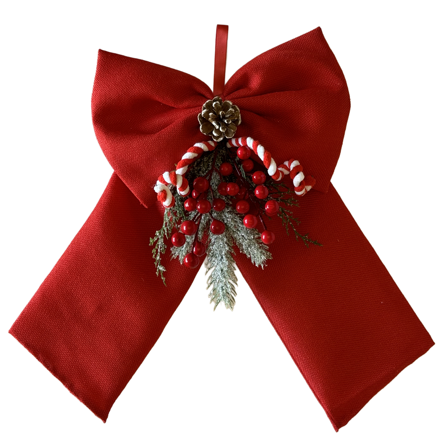 Handmade Red Christmas Ribbon - Tree