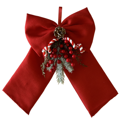 Handmade Red Christmas Ribbon - Tree