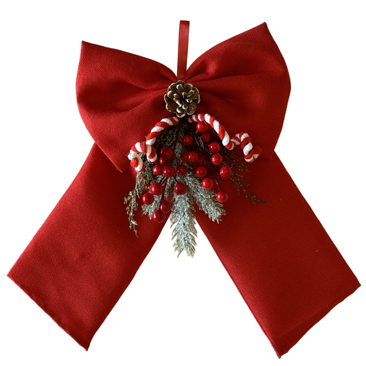 Handmade Red Christmas Ribbon - Tree