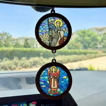 Double Icon Car Pendant