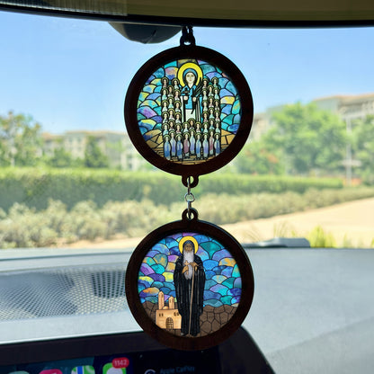 Double Icon Car Pendant