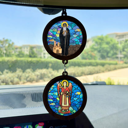 Double Icon Car Pendant
