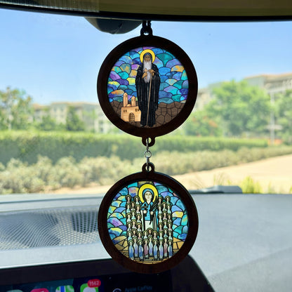 Double Icon Car Pendant