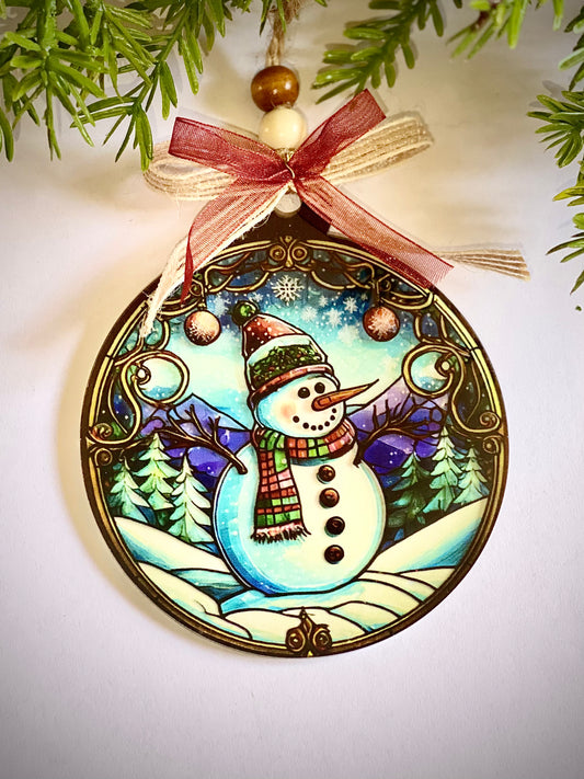 Snowman - Acrylic Ornament