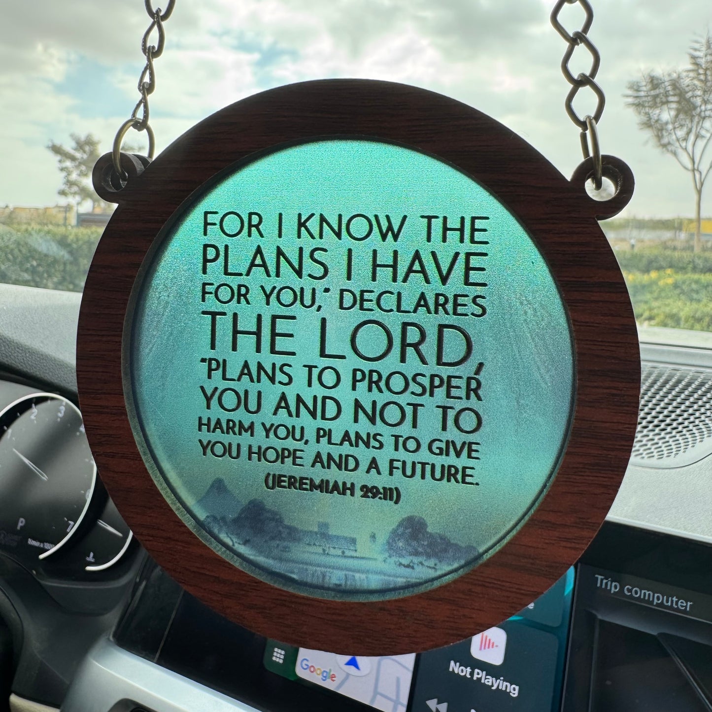 For I know the plans I have for you - Car Pendant