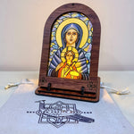 Load image into Gallery viewer, Virgin Mary - Illuminated Embossed Arch Glass
