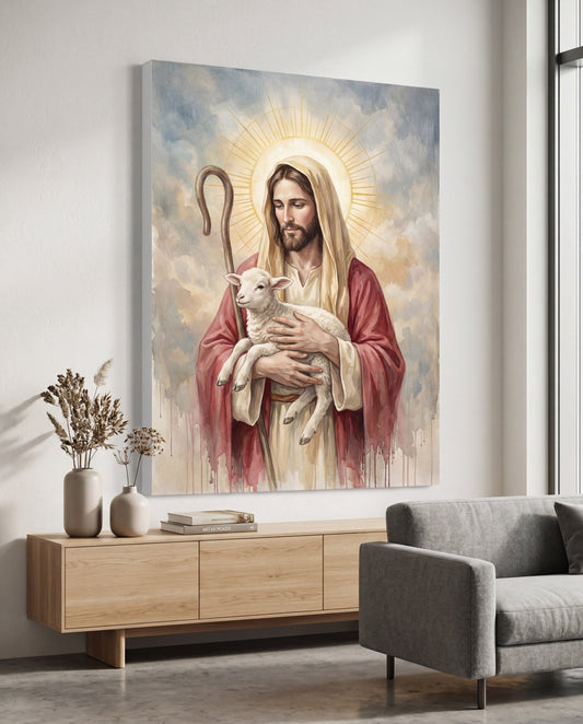 The Good Shepherd - Modern - Large Canvas