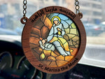 Load image into Gallery viewer, St. Marina the Monk - Embossed Circular Glass
