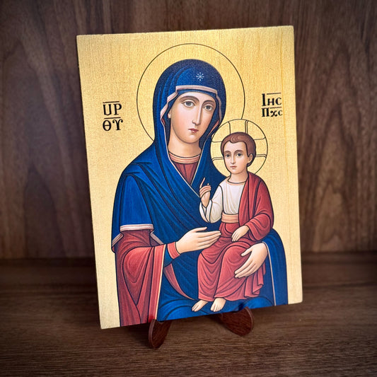 Virgin Mary with Baby Jesus - Gold Foil