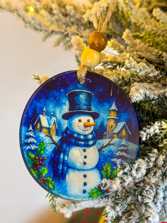 Snowman Village - Acrylic Ornament