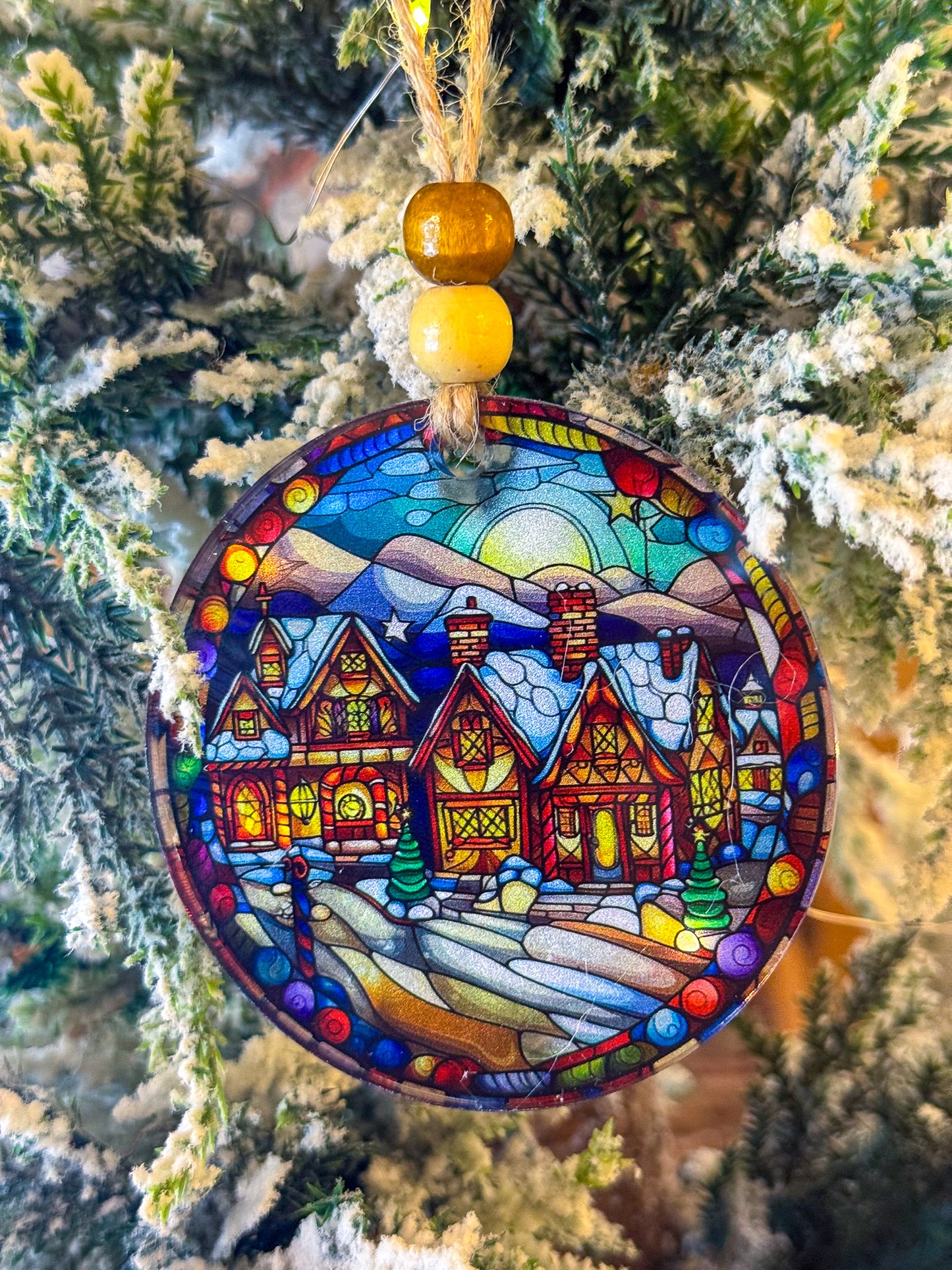 Christmas Village Houses - Acrylic Ornament