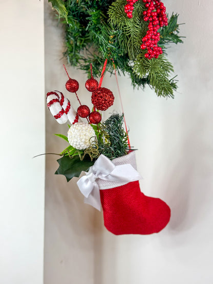 Handmade Hangable Mini Christmas Stocking Decoration
