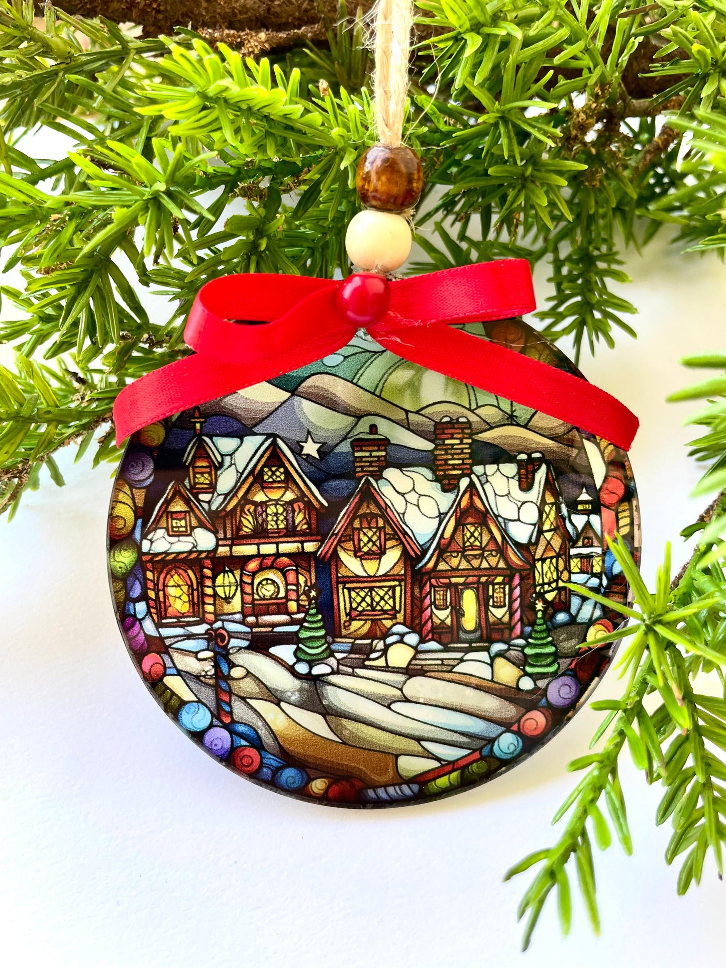 Christmas Village Houses - Acrylic Ornament