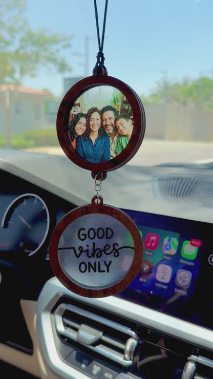(Customizable) Photo & Text Car Pendant
