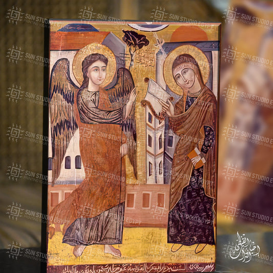 Annunciation Of The Angel Gabriel Coptic Icon Replica