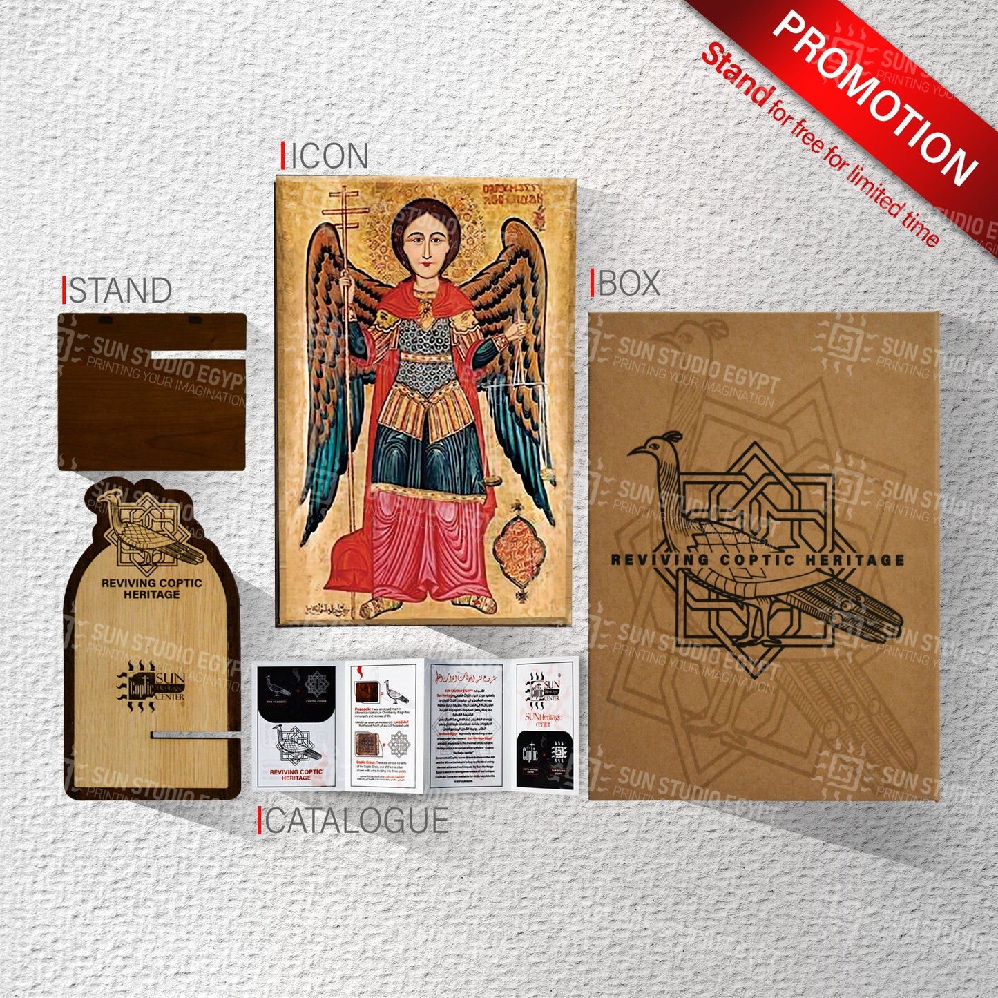 Archangel Michael 15X20 Cm Coptic Icon Replica