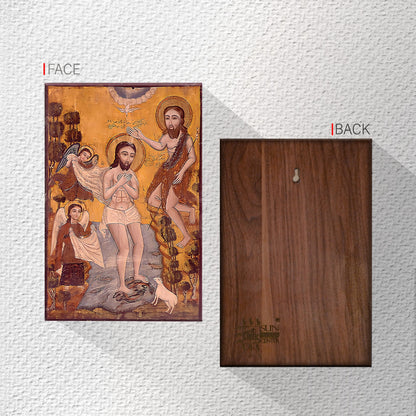 The Baptism Of Jesus The Christ Coptic Icon Replica