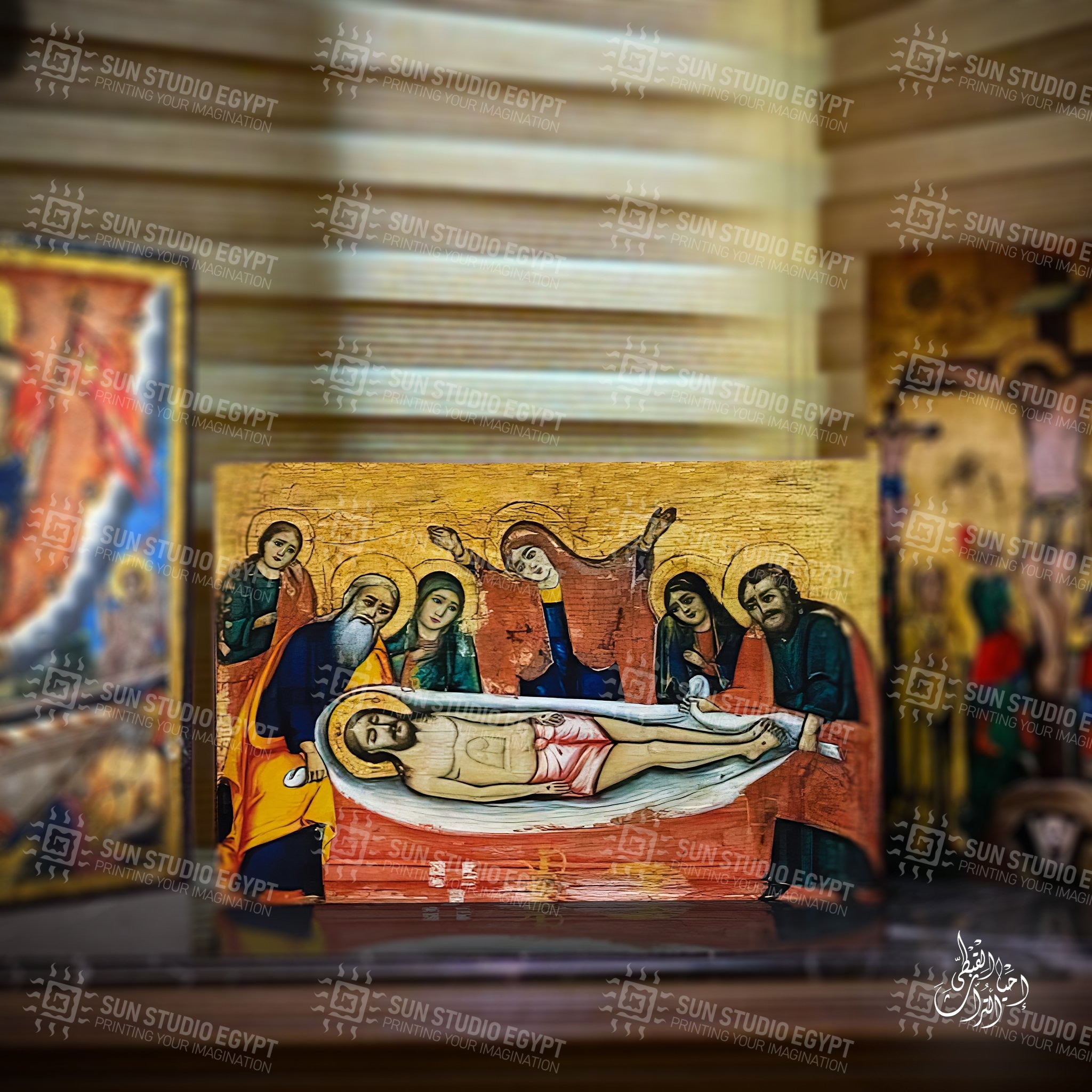 Burial Of Jesus Coptic Icon Replica