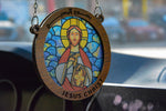Load image into Gallery viewer, Jesus Christ - Embossed Circular Glass
