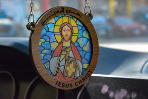 Jesus Christ - Embossed Circular Glass