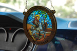 Load image into Gallery viewer, St. George - Embossed Circular Glass
