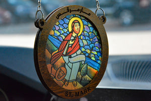 St. Mark - Embossed Circular Glass