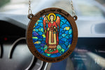 Load image into Gallery viewer, Archangel Michael - Embossed Circular Glass
