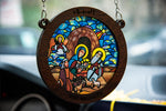 Load image into Gallery viewer, The Nativity - Embossed Circular Glass
